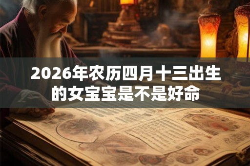 2026年农历四月十三出生的女宝宝是不是好命