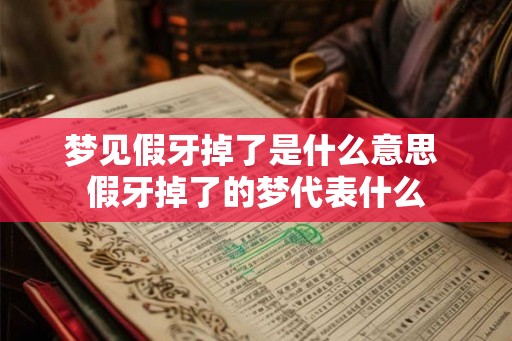 梦见假牙掉了是什么意思 假牙掉了的梦代表什么