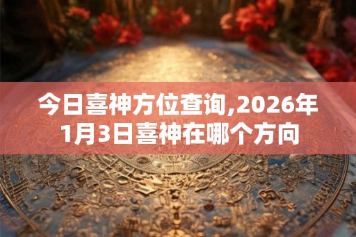 今日喜神方位查询,2026年1月3日喜神在哪个方向