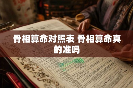 骨相算命对照表 骨相算命真的准吗