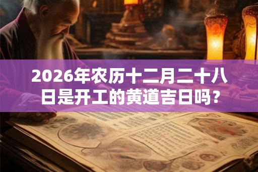 2026年农历十二月二十八日是开工的黄道吉日吗? 2026年农历十二月二十八日是开工的黄道吉日吗?