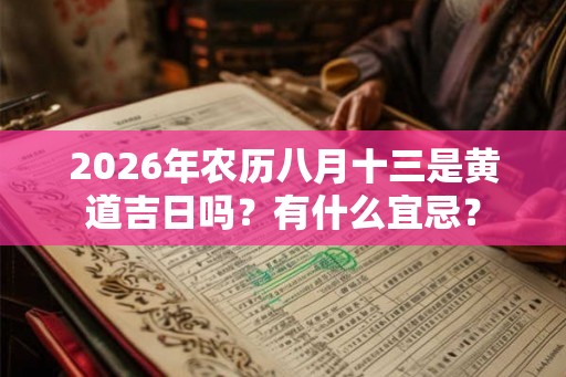 2026年农历八月十三是黄道吉日吗？有什么宜忌？