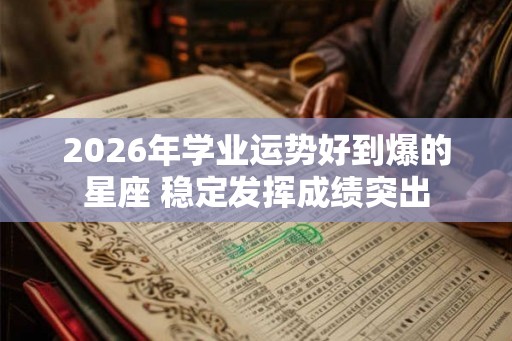 2026年学业运势好到爆的星座 稳定发挥成绩突出