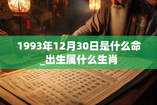 1993年12月30日是什么命_出生属什么生肖