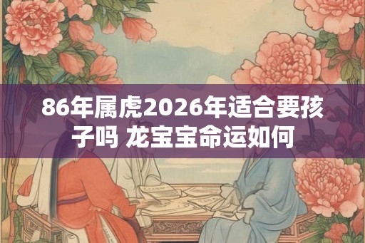 86年属虎2026年适合要孩子吗 龙宝宝命运如何