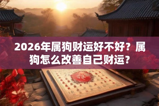 2026年属狗财运好不好？属狗怎么改善自己财运？