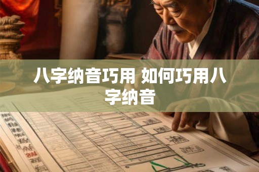 八字纳音巧用 如何巧用八字纳音