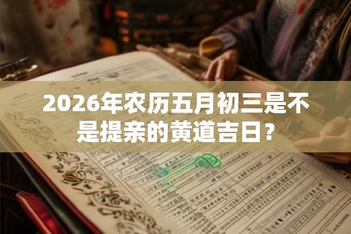 2026年农历五月初三是不是提亲的黄道吉日? 2026年农历五月初三是不是提亲的黄道吉日?