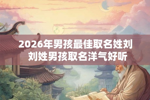 2026年男孩最佳取名姓刘  刘姓男孩取名洋气好听