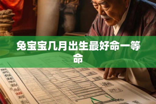 兔宝宝几月出生最好命一等命