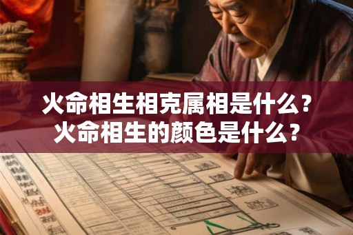 火命相生相克属相是什么？火命相生的颜色是什么？