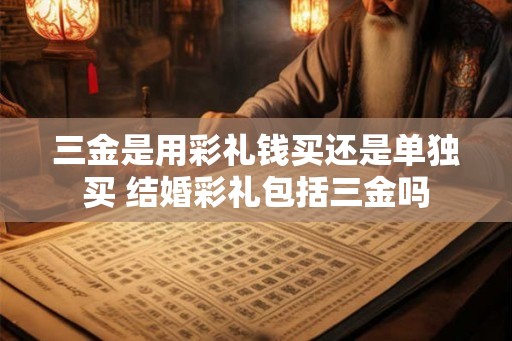 三金是用彩礼钱买还是单独买 结婚彩礼包括三金吗