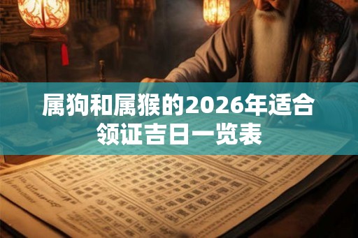 属狗和属猴的2026年适合领证吉日一览表