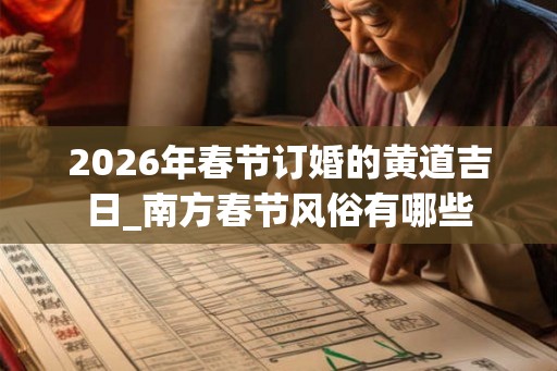 2026年春节订婚的黄道吉日_南方春节风俗有哪些