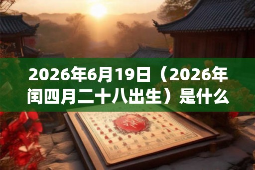 2026年6月19日（2026年闰四月二十八出生）是什么命_命运如何