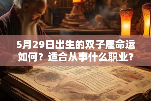 5月29日出生的双子座命运如何?适合从事什么职业? 5月29日出生的双子座命运如何?适合从事什么职业?