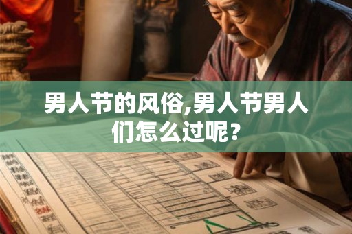 男人节的风俗,男人节男人们怎么过呢？