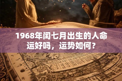 1968年闰七月出生的人命运好吗，运势如何？