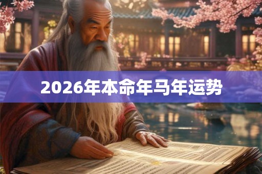 2026年本命年马年运势 2026年本命年马年运势