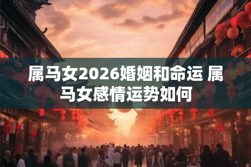 属马女2026婚姻和命运 属马女感情运势如何
