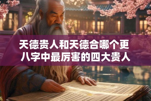 天德贵人和天德合哪个更 八字中最厉害的四大贵人