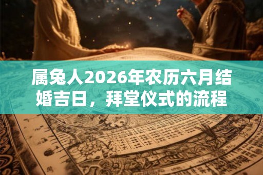 属兔人2026年农历六月结婚吉日，拜堂仪式的流程