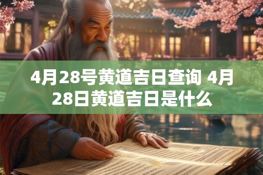 4月28号黄道吉日查询 4月28日黄道吉日是什么