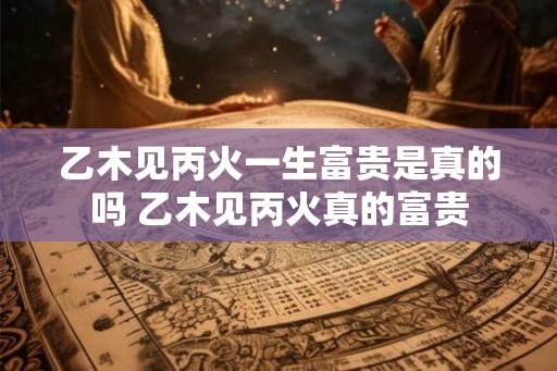 乙木见丙火一生富贵是真的吗 乙木见丙火真的富贵