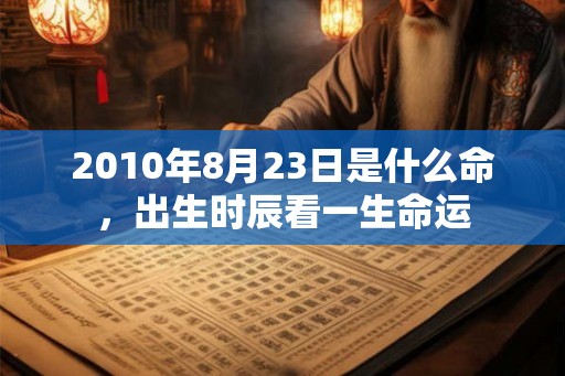 2010年8月23日是什么命，出生时辰看一生命运