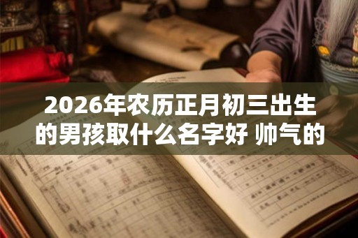 2026年农历正月初三出生的男孩取什么名字好 帅气的男孩名字推荐