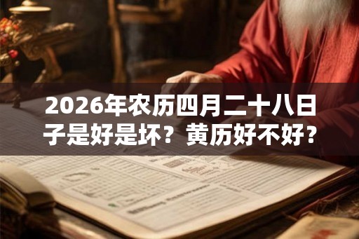 2026年农历四月二十八日子是好是坏？黄历好不好？