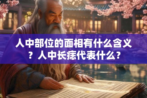 人中部位的面相有什么含义？人中长痣代表什么？