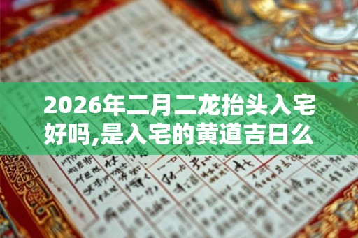 2026年二月二龙抬头入宅好吗,是入宅的黄道吉日么