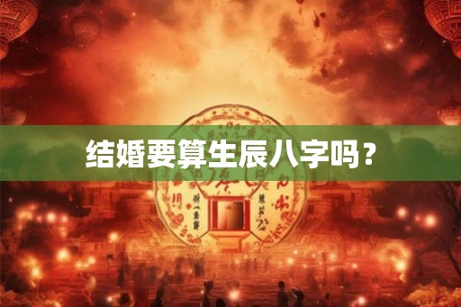 结婚要算生辰八字吗？