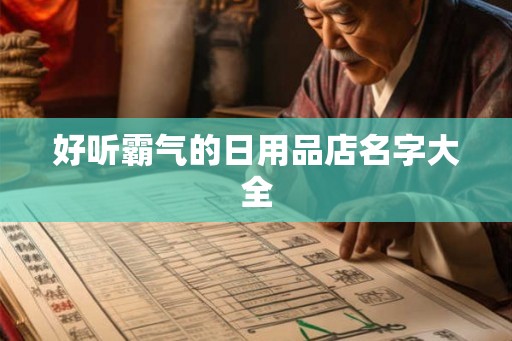 好听霸气的日用品店名字大全
