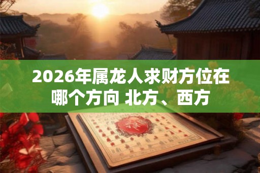 2026年属龙人求财方位在哪个方向 北方、西方