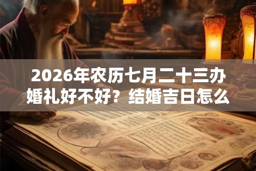 2026年农历七月二十三办婚礼好不好？结婚吉日怎么选？