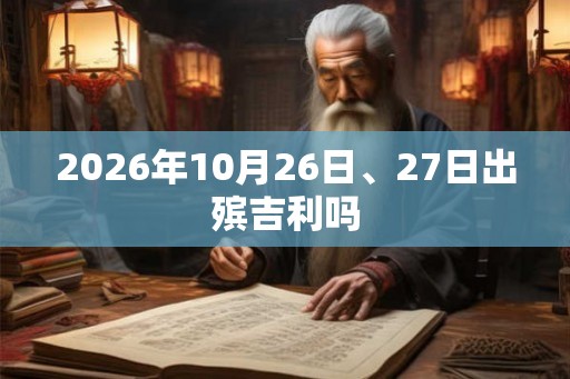 2026年10月26日、27日出殡吉利吗