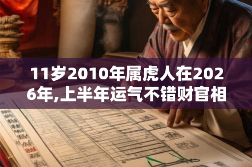 11岁2010年属虎人在2026年,上半年运气不错财官相生