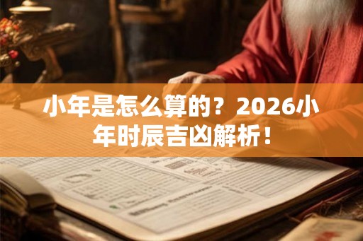 小年是怎么算的？2026小年时辰吉凶解析！