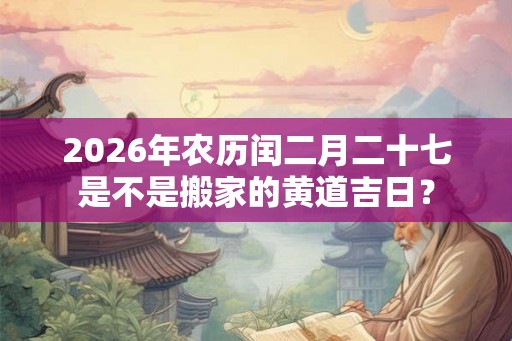 2026年农历闰二月二十七是不是搬家的黄道吉日？