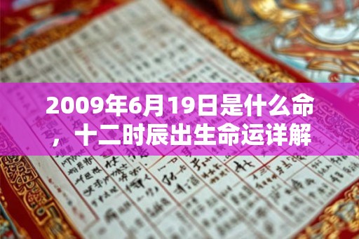 2009年6月19日是什么命，十二时辰出生命运详解