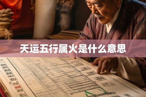 天运五行属火是什么意思 天运五行属火是什么意思