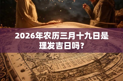 2026年农历三月十九日是理发吉日吗？