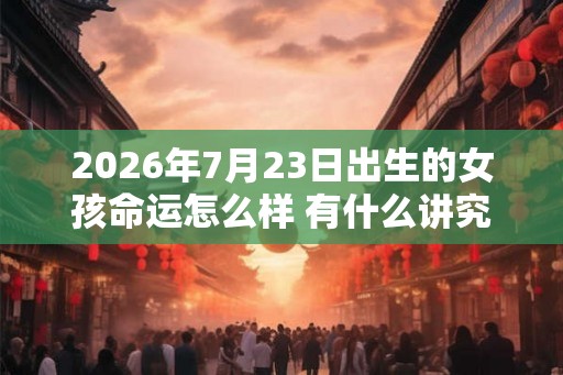 2026年7月23日出生的女孩命运怎么样 有什么讲究