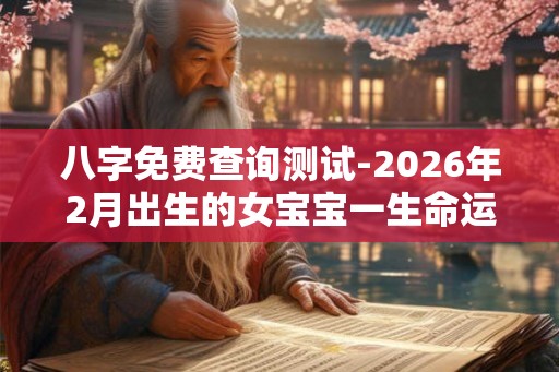 八字免费查询测试-2026年2月出生的女宝宝一生命运分析