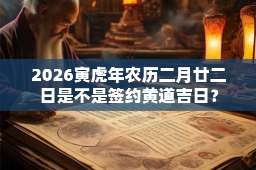 2026寅虎年农历二月廿二日是不是签约黄道吉日？