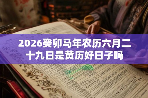 2026癸卯马年农历六月二十九日是黄历好日子吗