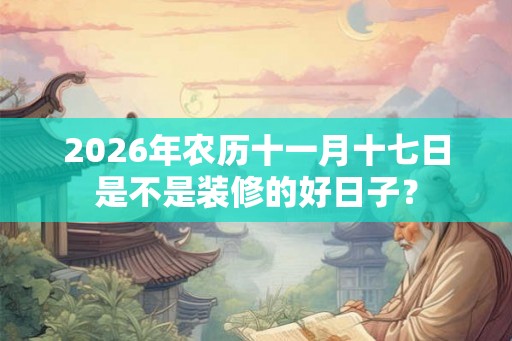 2026年农历十一月十七日是不是装修的好日子? 2026年农历十一月十七日是不是装修的好日子?