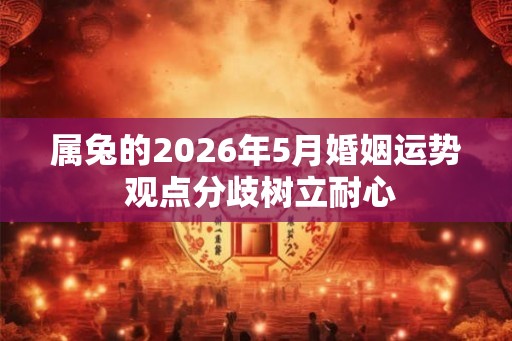 属兔的2026年5月婚姻运势 观点分歧树立耐心 属兔的2026年5月婚姻运势 观点分歧树立耐心